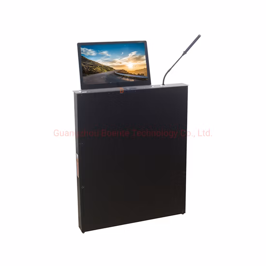 Bnt Conference System Lifting Display Motorisierter einziehbarer Bildschirm Pop-up-Monitorlift mit elektrischem Mikrofon
