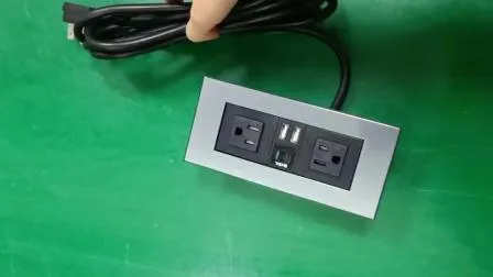 US/Kanada-Steckdosenleisten für Tisch-Desktop-Kopfteilmöbel mit USB-Überlastschutzschalter